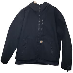 CARHARTT Storm Defender Hooded Jacket Style 103834 Black Men's Size Large ~VGUC